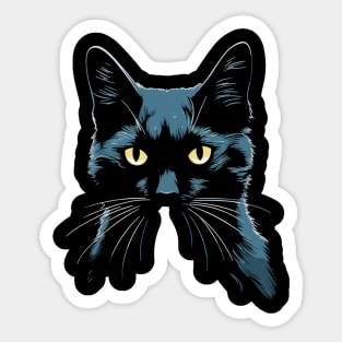 Kawaii Anime Cat Gifts Men Kids Women Black Cat Sticker